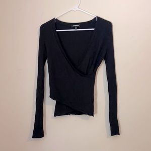 EXPRESS Long Sleeve Black Blouse